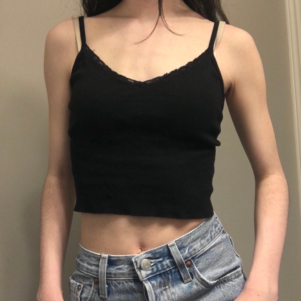 Brandy Melville Black Cropped Tank Top